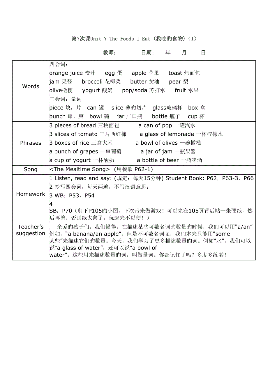 2022朗文新派少儿英语巩固级第单元知识点_第1页