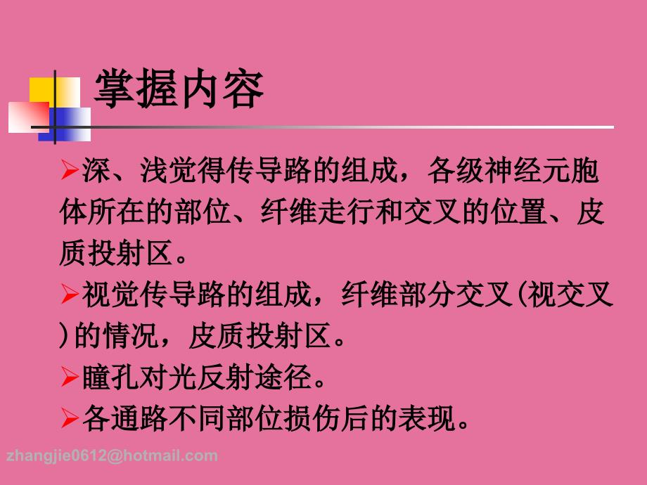 系统解剖学27神经系统的传导通路ppt课件_第1页