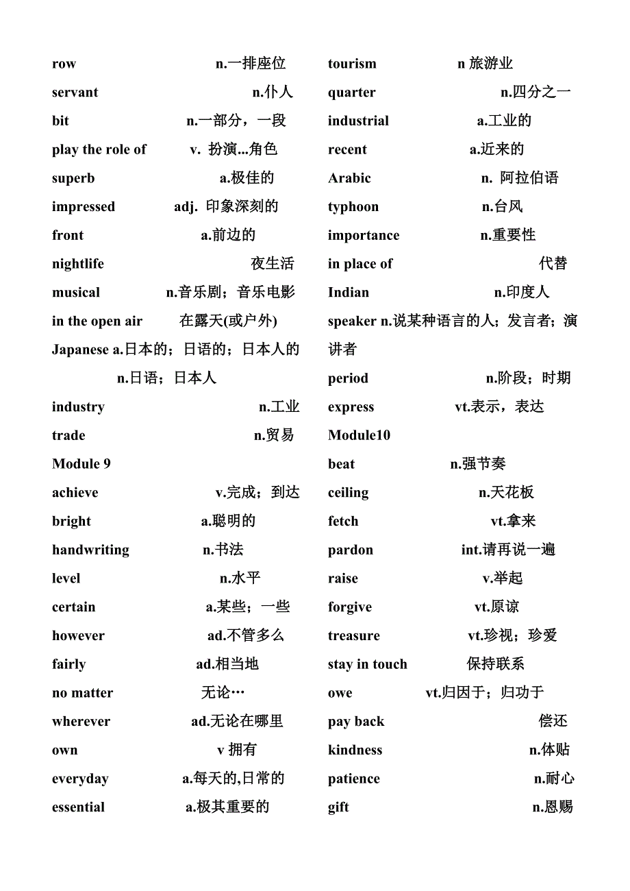 外研版九年级下册英语单词表_第4页