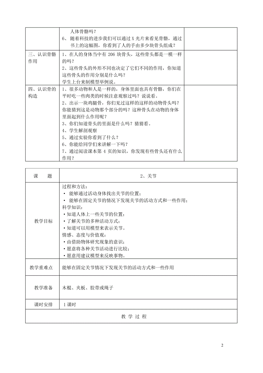 (苏教版)小学四年级科学下册教学设计全册教案_第2页