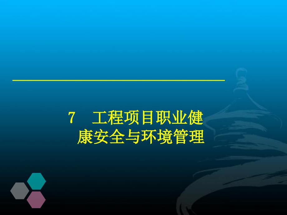 工程项目职业健康安全与环境管理课件_第1页