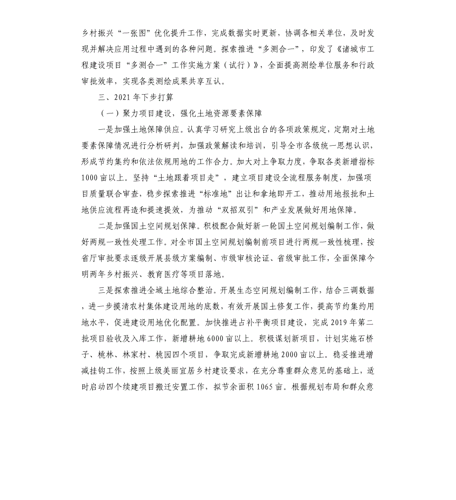 自然资源和规划局2020年工作总结及2021年工作计划_第3页