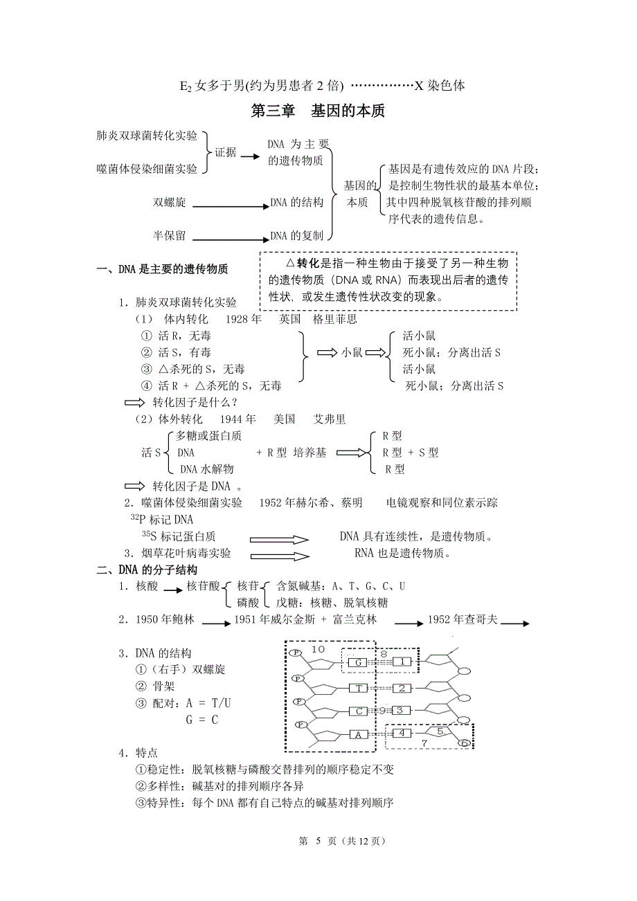 高中生物必修2最详细笔记.doc_第5页