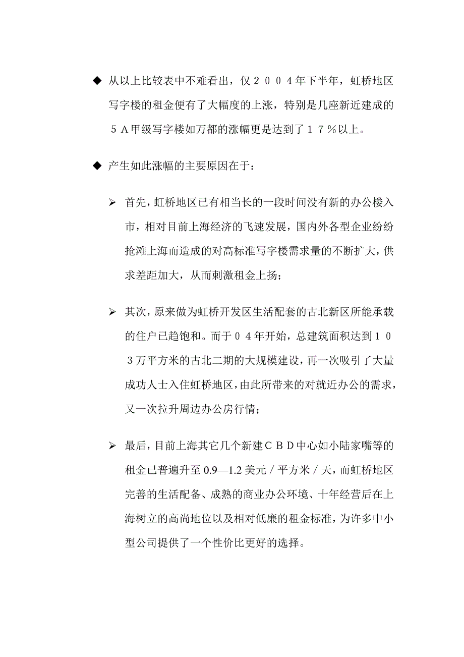 虹桥地区写字楼市场分析报告_第4页