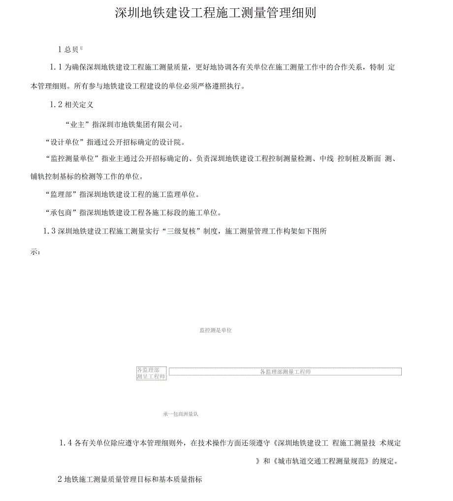 深圳地铁建设工程施工测量管理细则.docx_第1页