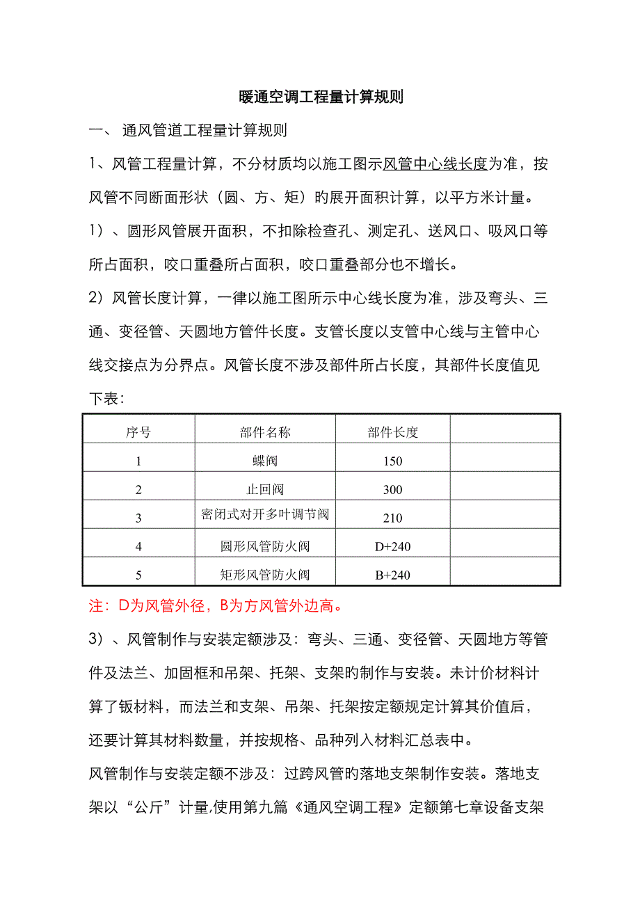 暖通空调工程量计算规则_第1页