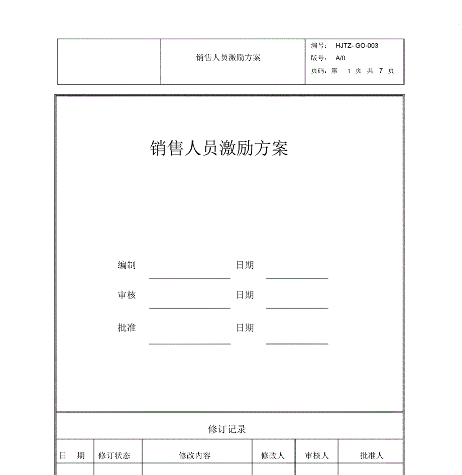 销售人员薪酬激励方案_第1页