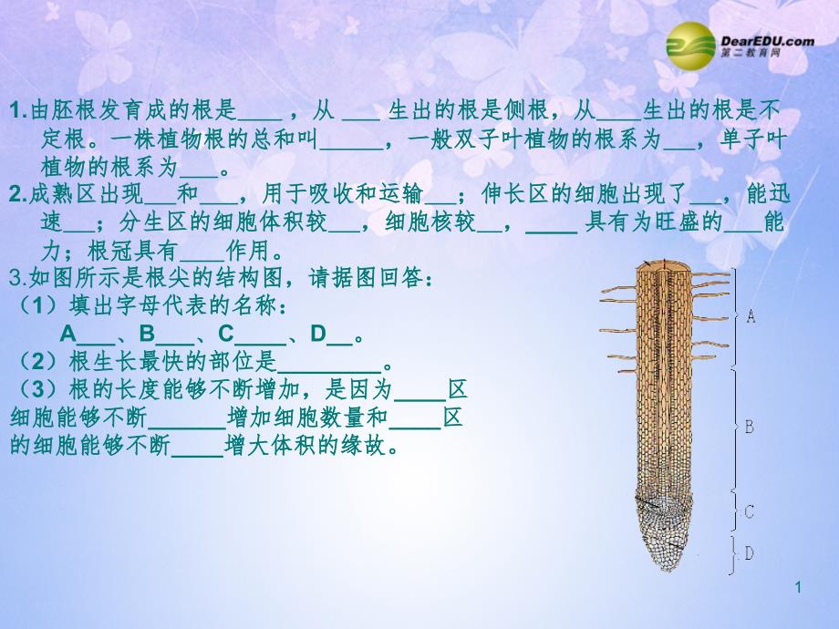 四川省崇州市白头中学八年级生物上册芽的类型和结构济南版PPT课件_第1页