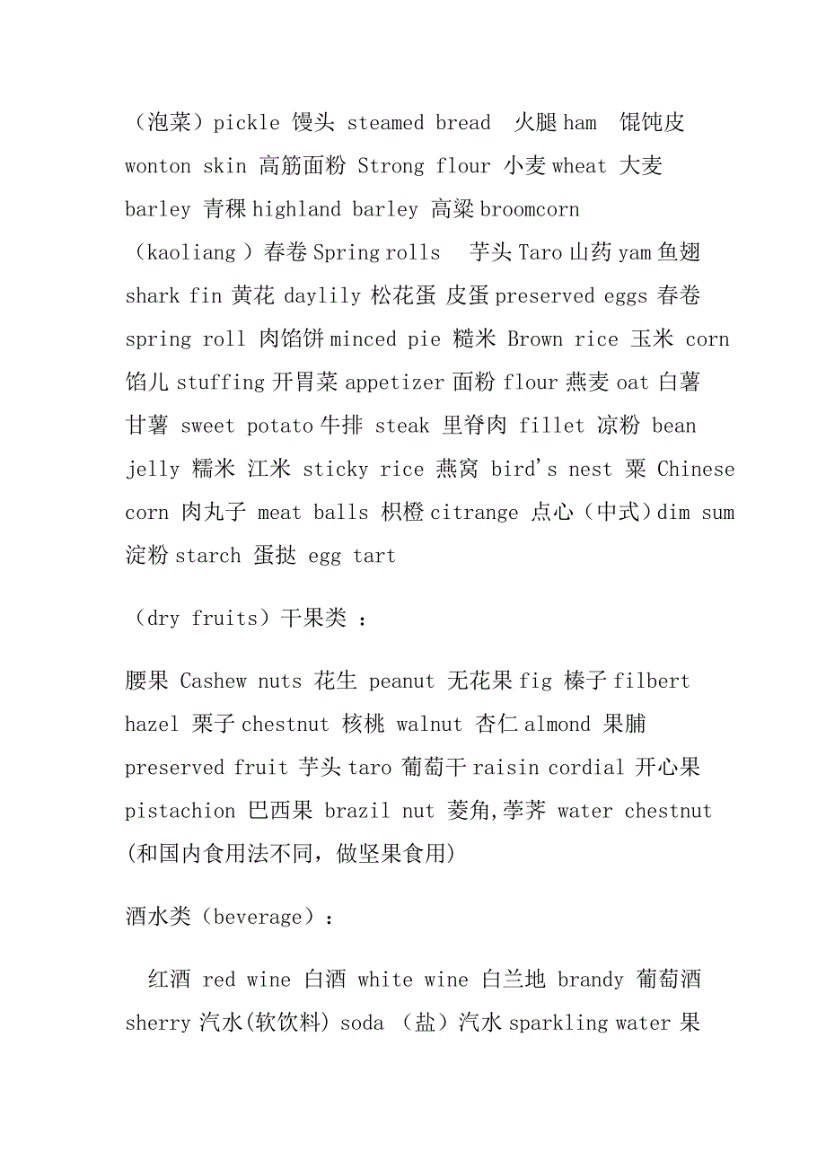 水果蔬菜英语词汇大全_第4页