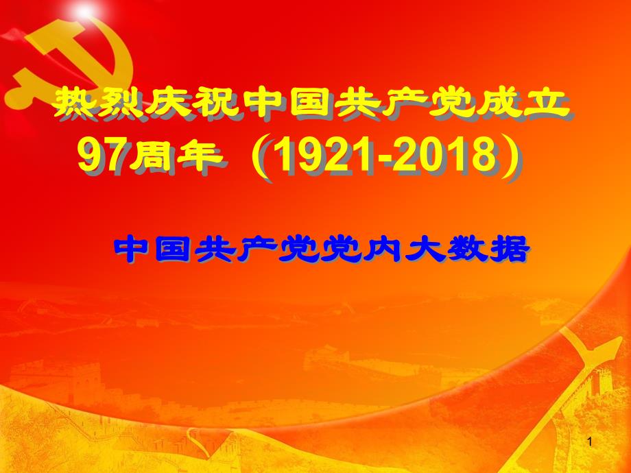 2018年中国共产党党员大数据PPT课件_第1页