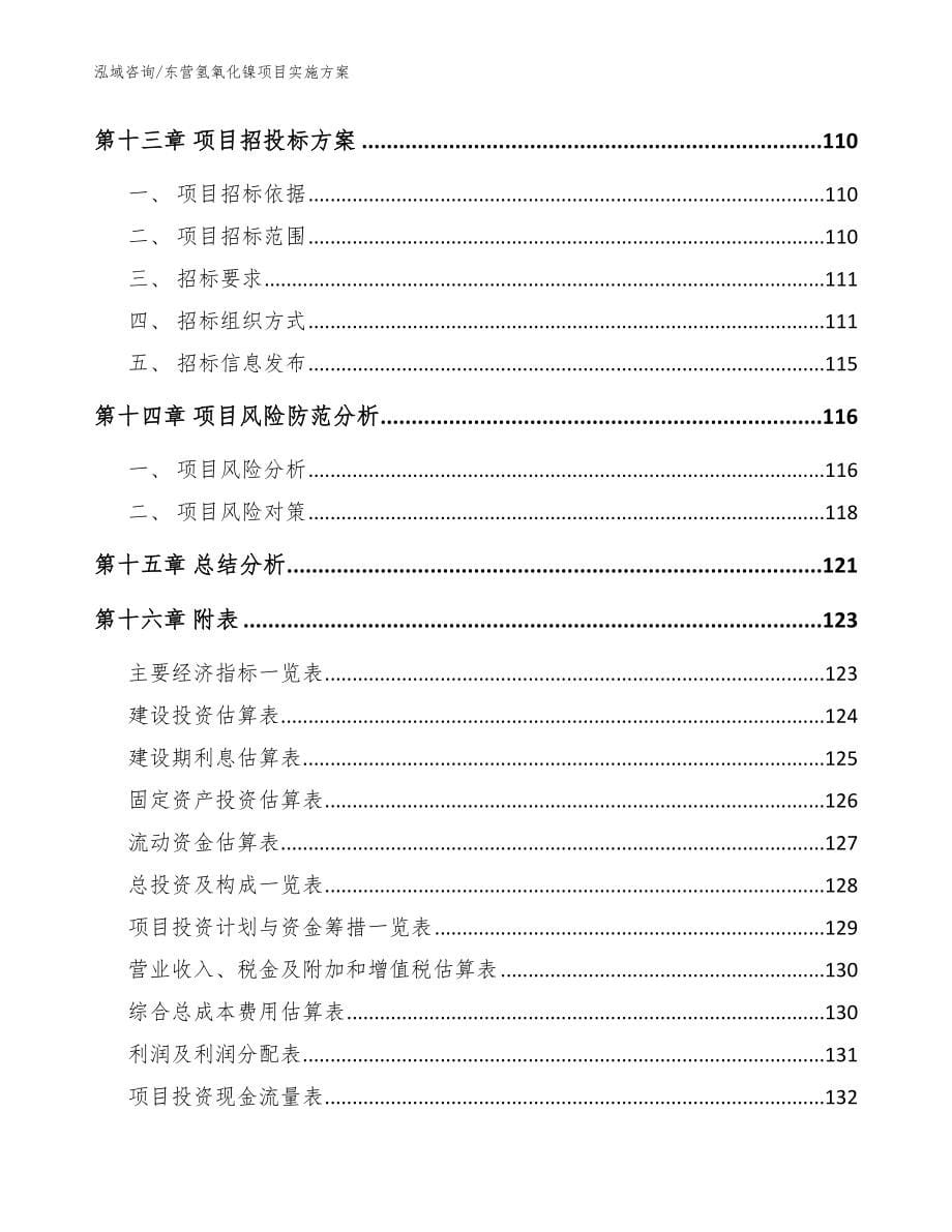 东营氢氧化镍项目实施方案_范文_第5页