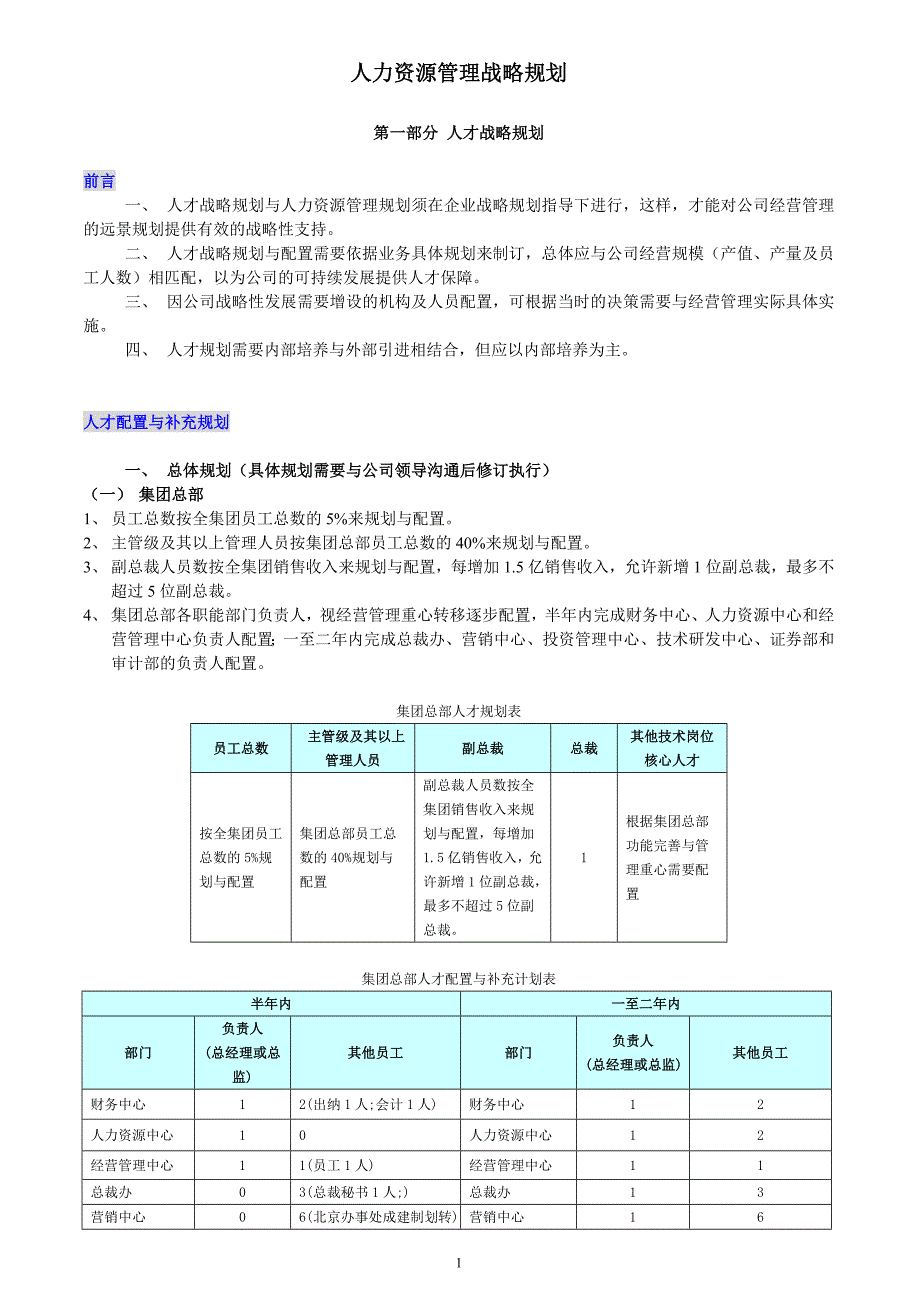人力资源管理战略规划.doc_第1页