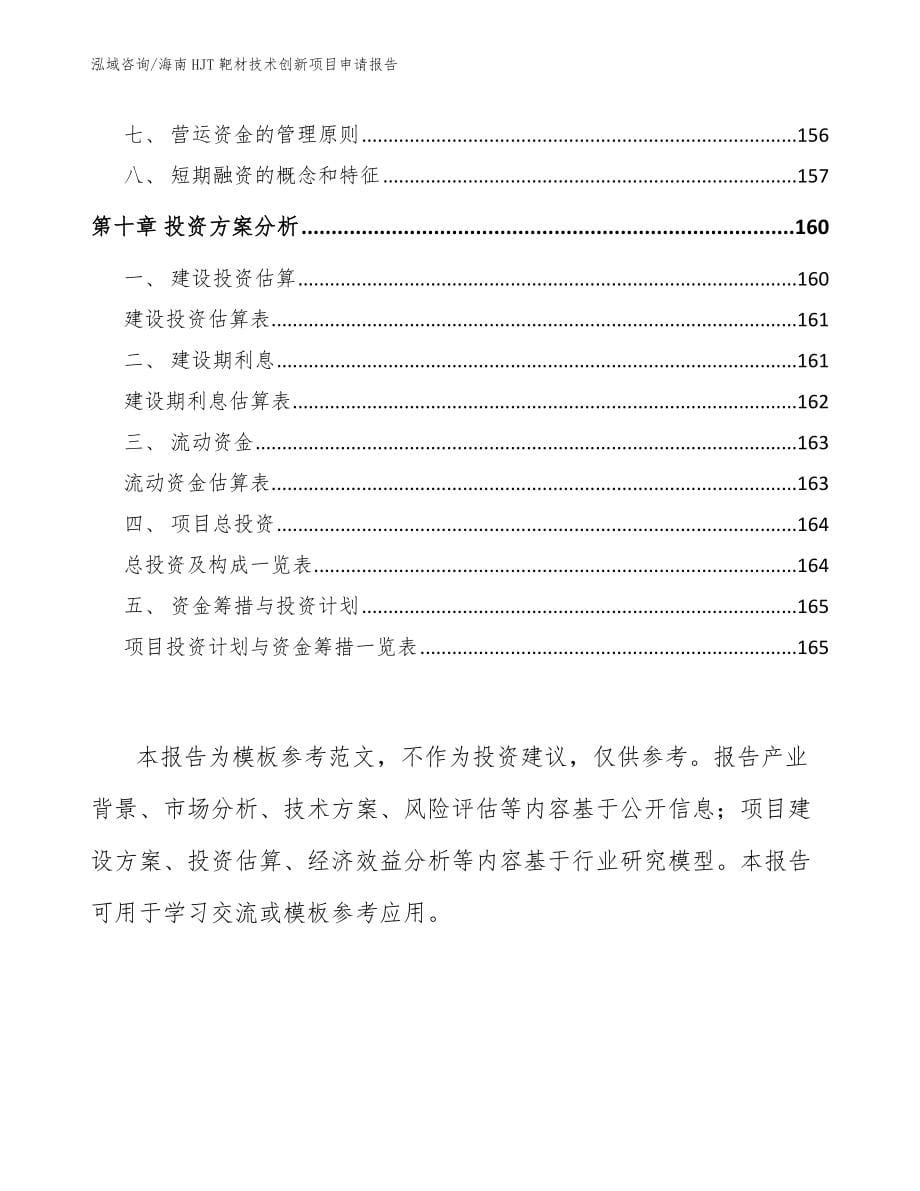 海南HJT靶材技术创新项目申请报告（模板范本）_第5页