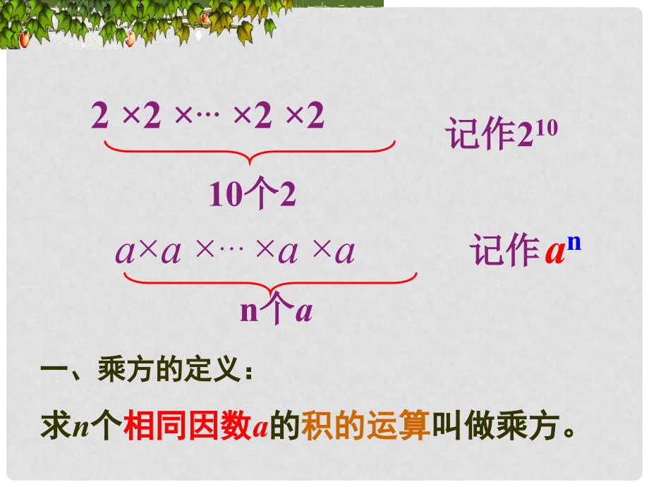 山东省冠县东古城镇中学七年级数学上册《1.5有理数的乘方》课件 青岛版_第3页