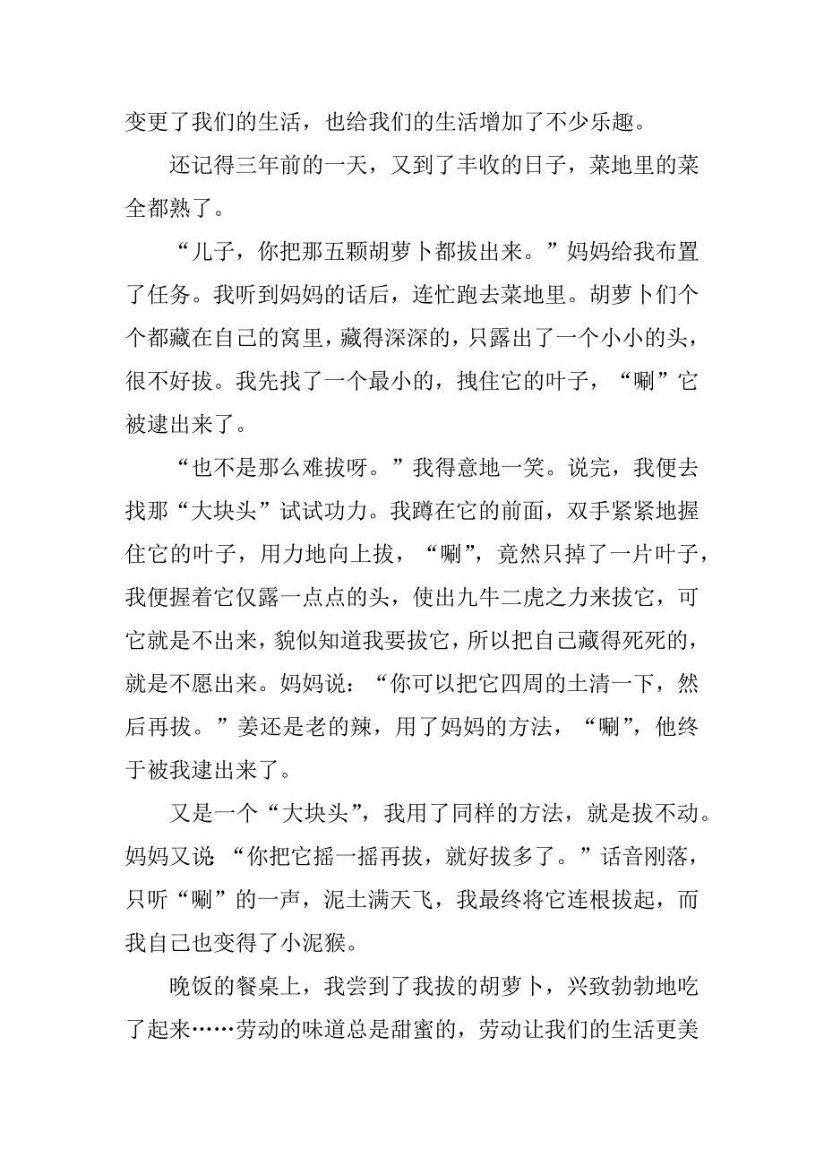 2024年劳动让我成长初三作文_第4页