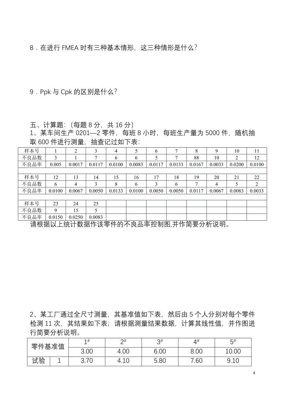 APQP五大工具试卷（正式）040721.doc_第4页