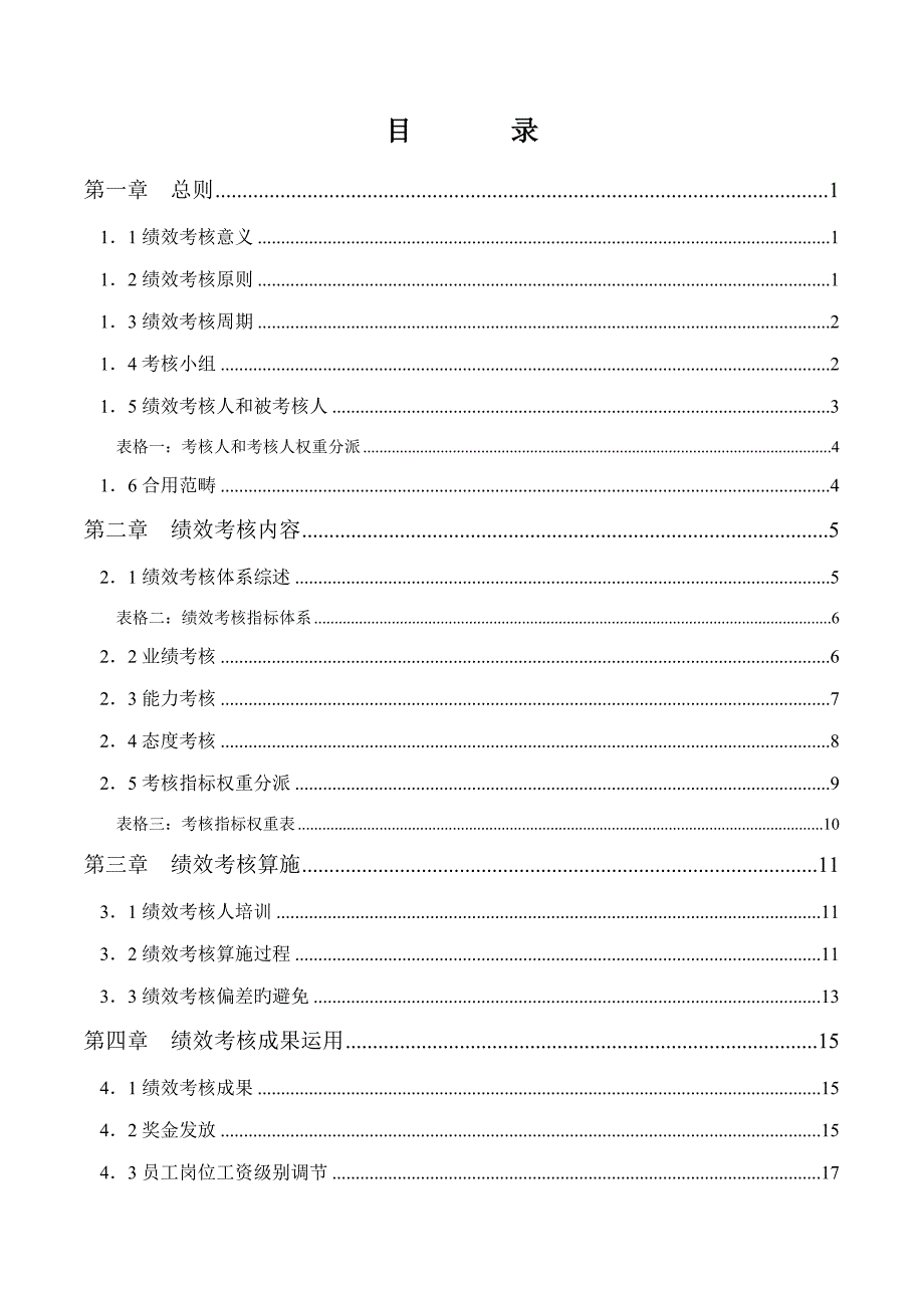 工业有限公司员工绩效考评标准手册_第2页