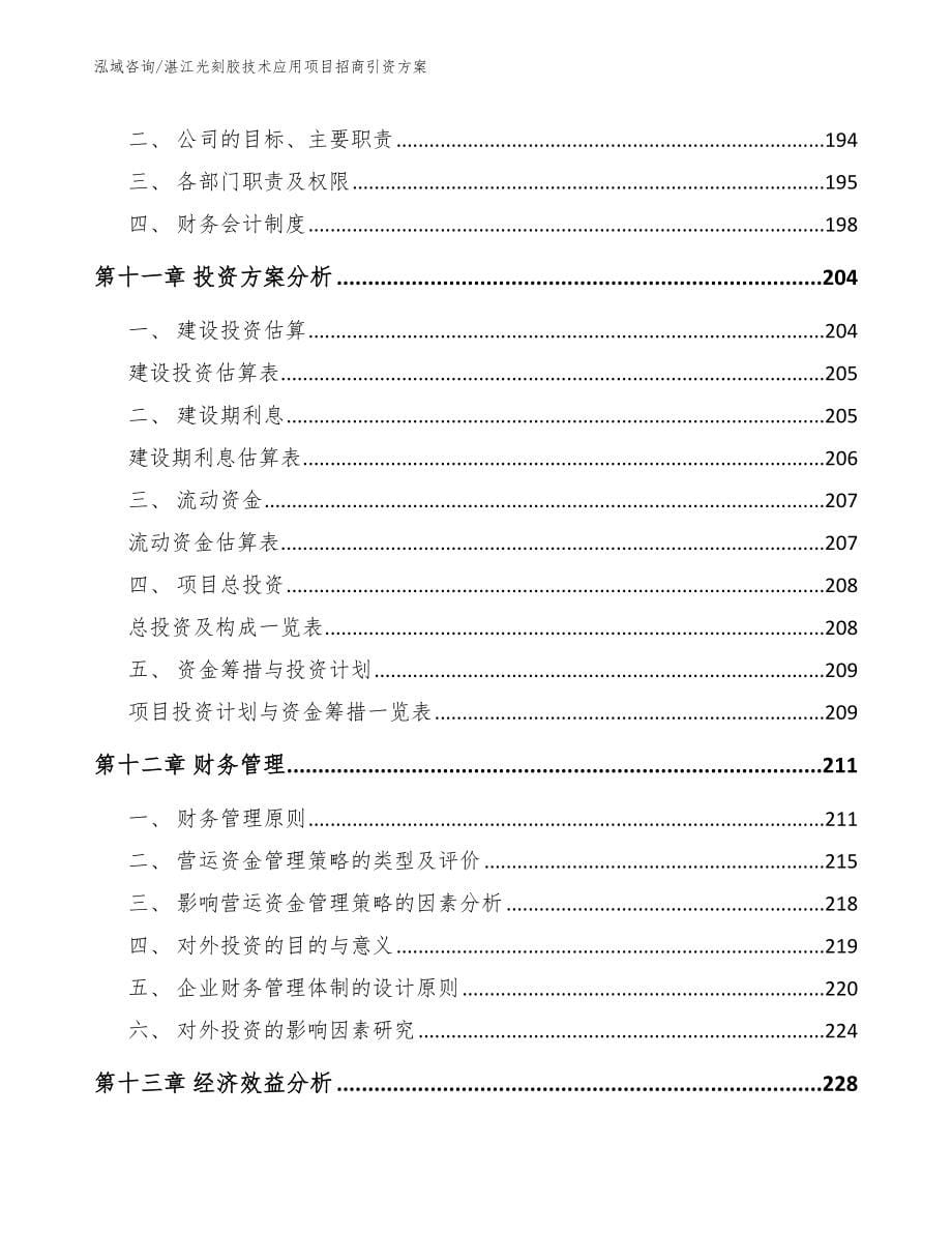 湛江光刻胶技术应用项目招商引资方案_第5页