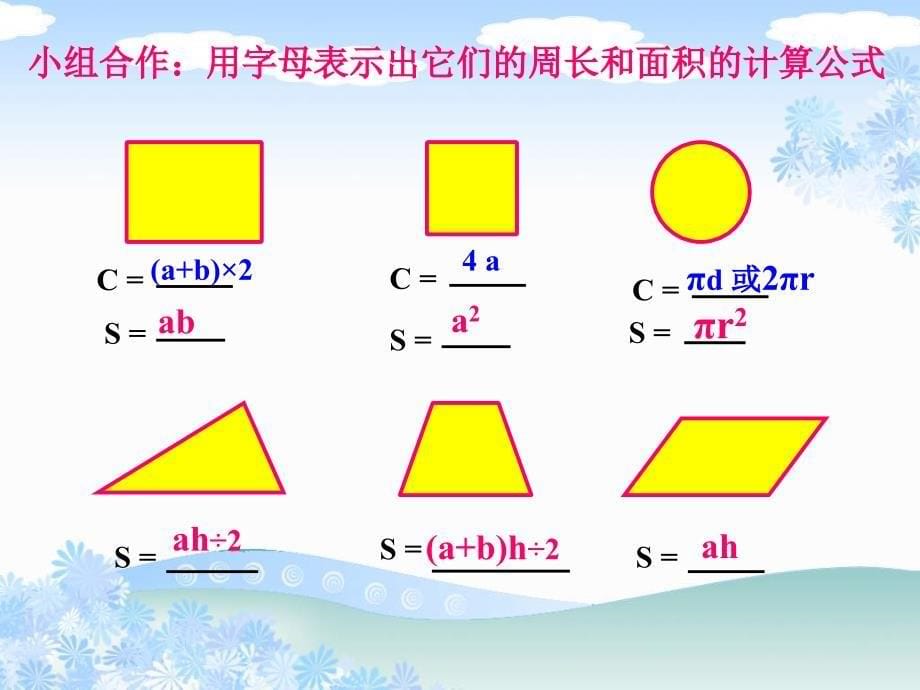 六年级平面图形的周长和面积总复习课件_第5页