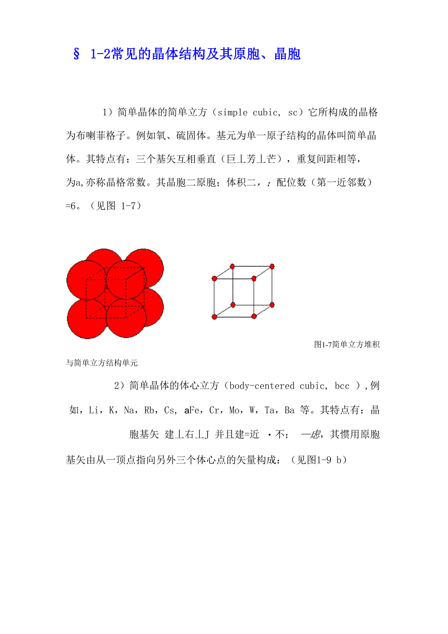 凝聚态常见晶胞及其原胞_第1页