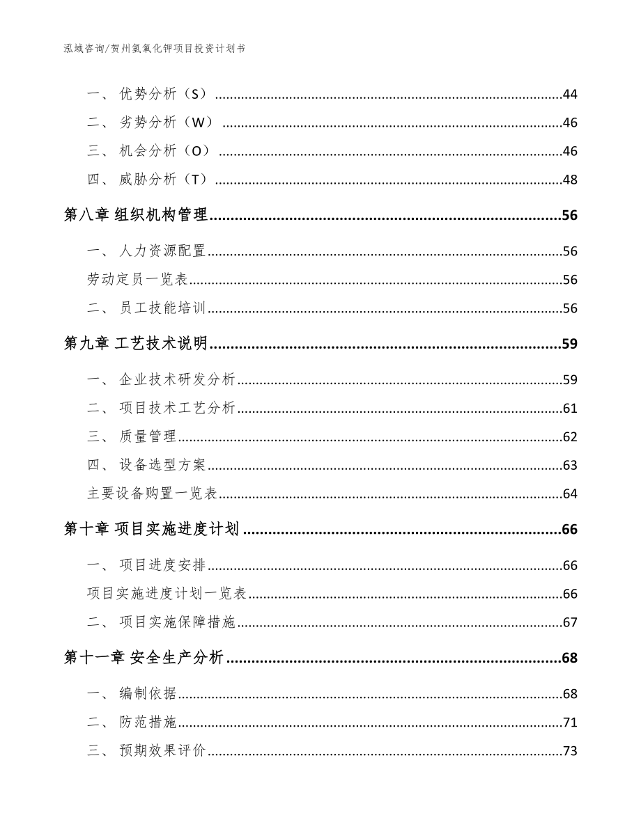 贺州氢氧化钾项目投资计划书（范文参考）_第4页