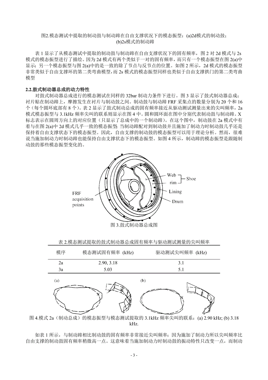 不规则截面制动蹄的鼓发式制动器制动尖叫的研究_第3页