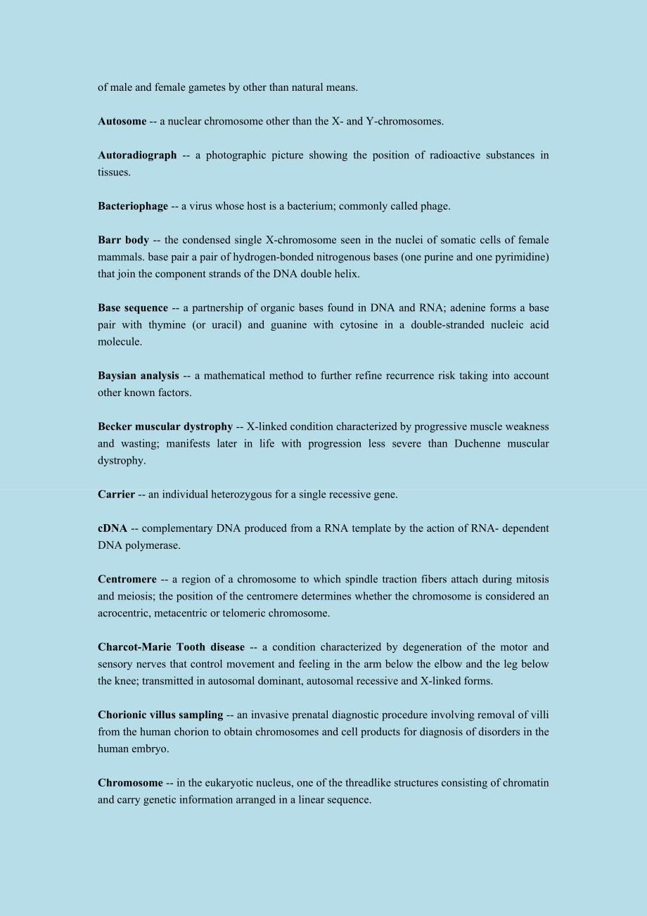 生物英语证书考试(PEC)-遗传学常用术语.doc_第2页