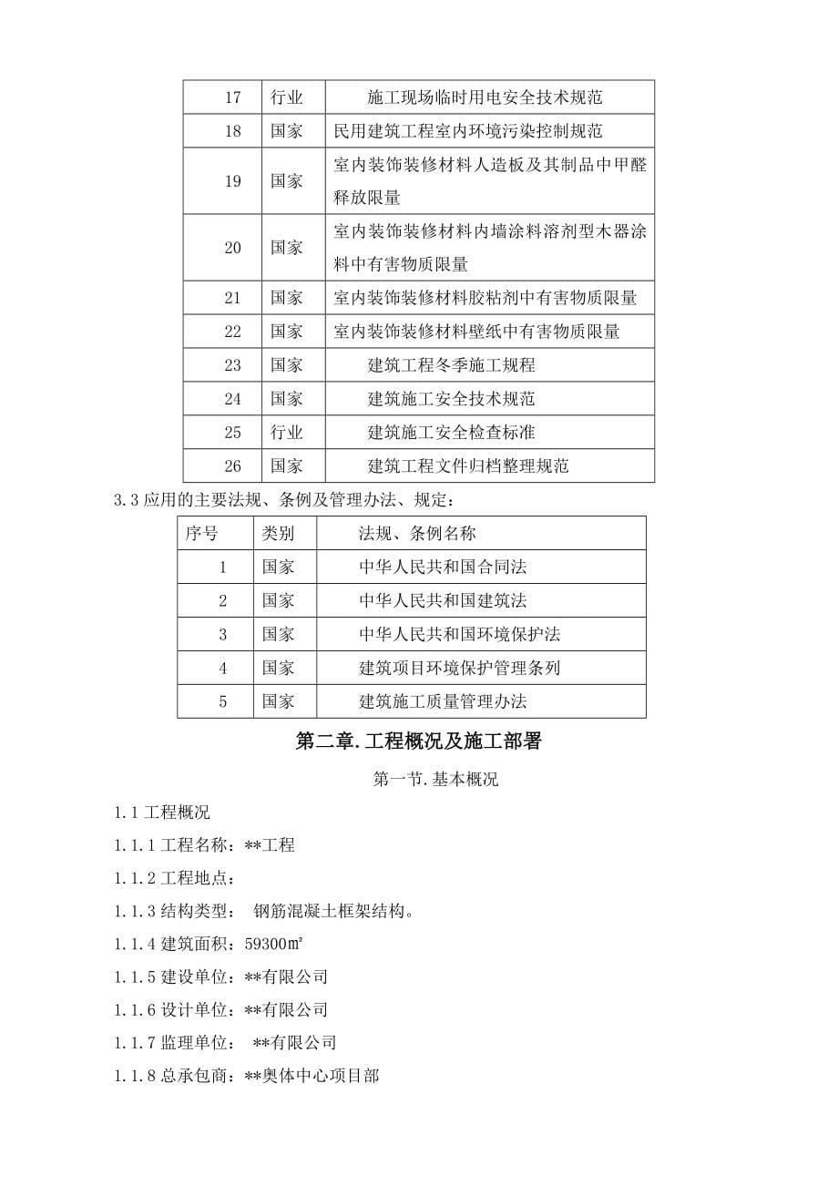 新《施工方案》体育馆装修工程施工组织设计8_第5页