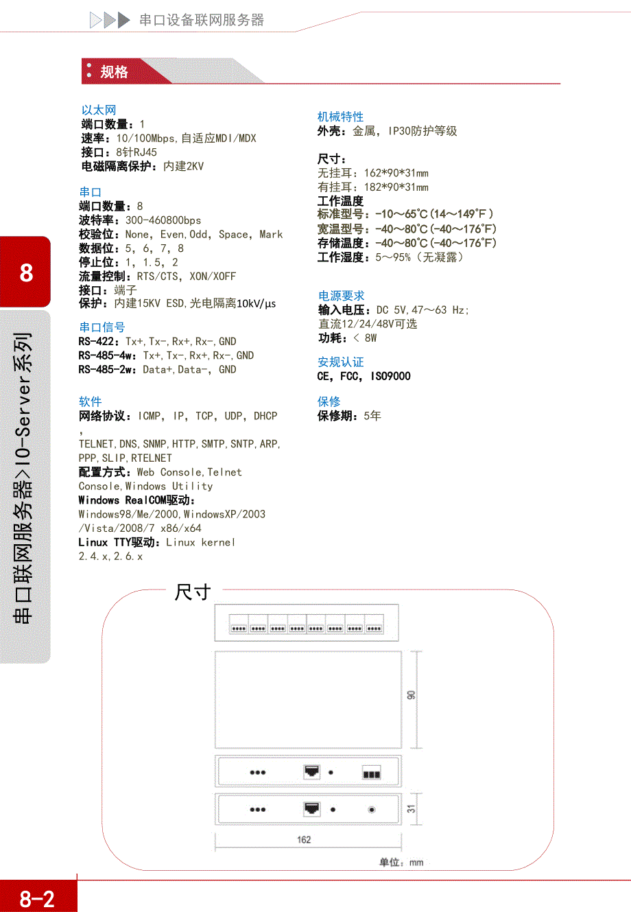 IO-Server系列产品介绍资料：NC608-8MID中性_第2页