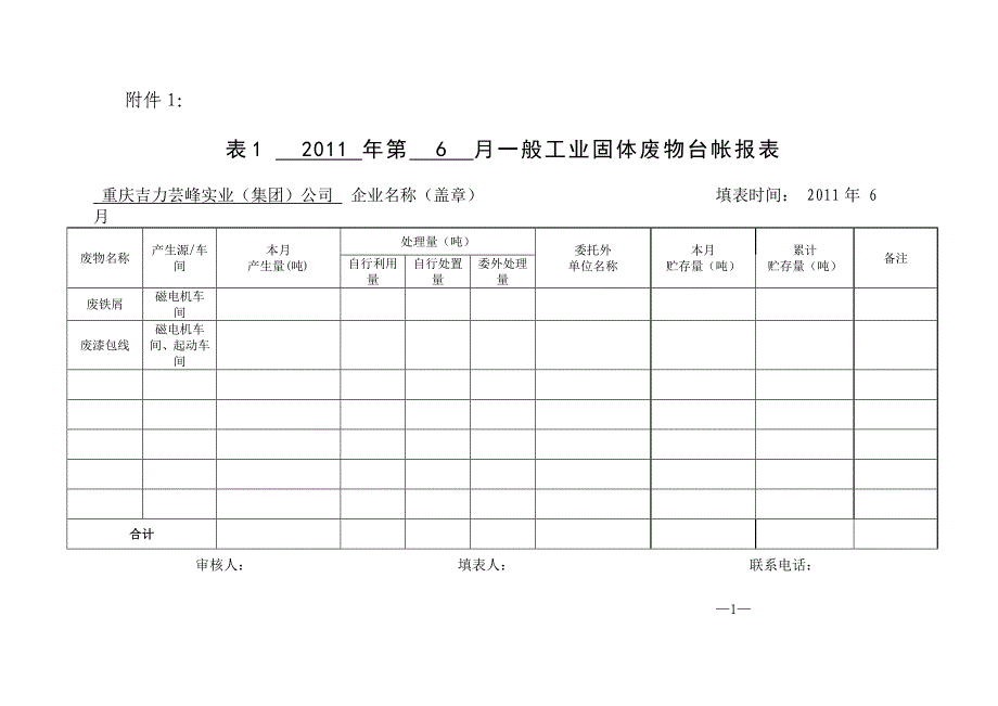 固体废物台帐2011年 (2).doc_第1页