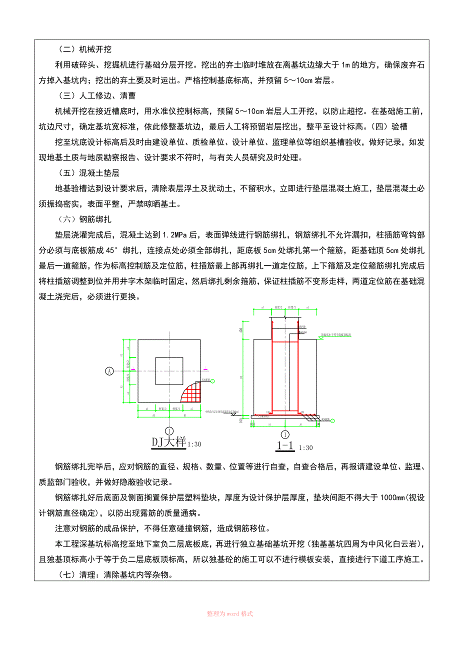 独立基础施工技术交底_第2页