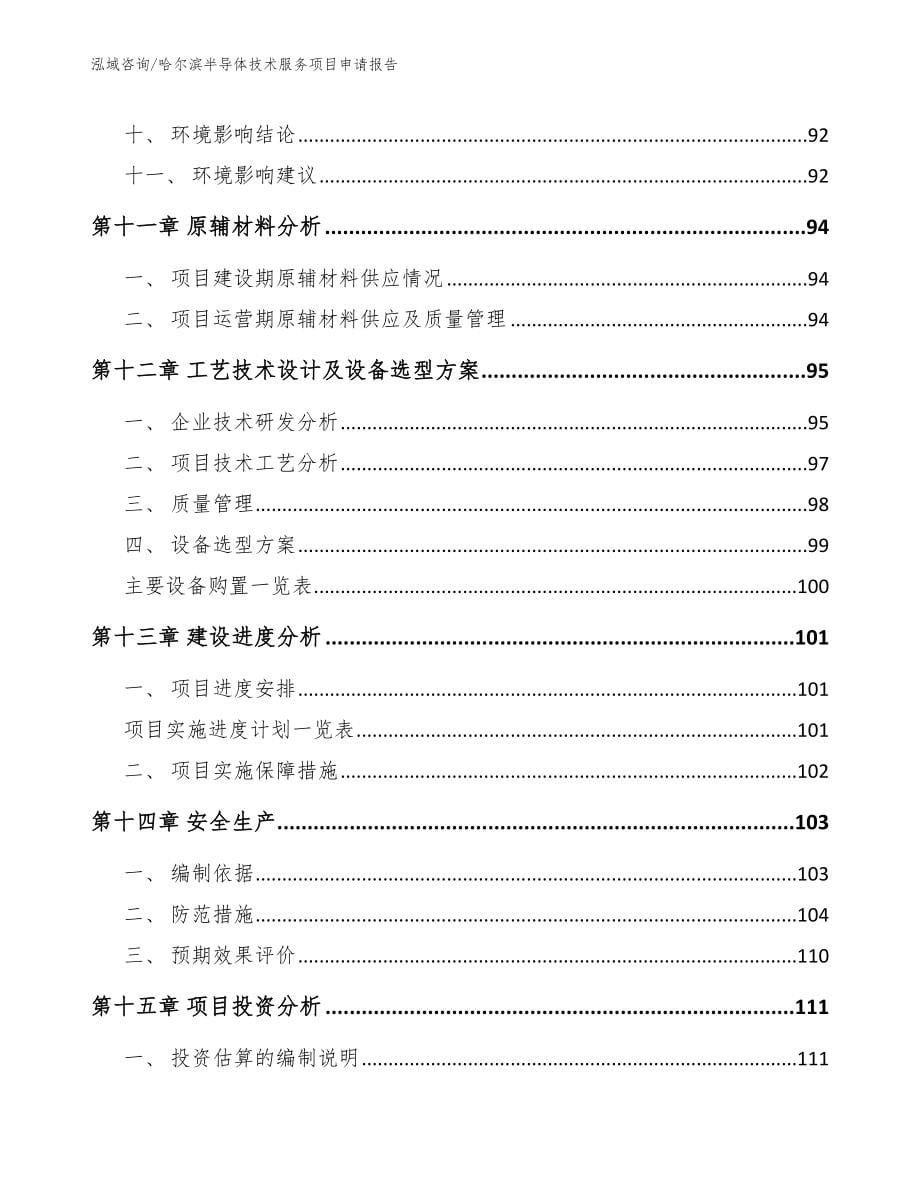 哈尔滨半导体技术服务项目申请报告（参考范文）_第5页