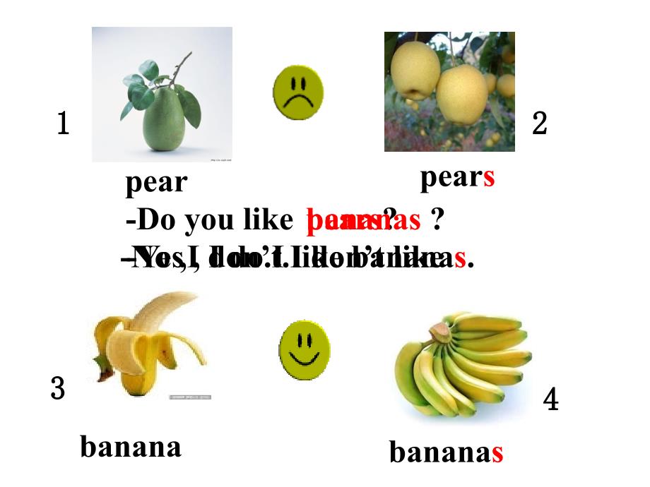 七上Unit6DoyoulikebananasSectionA课件_第4页