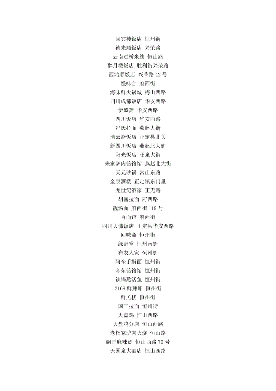 正定县特色风味餐饮单位_第4页