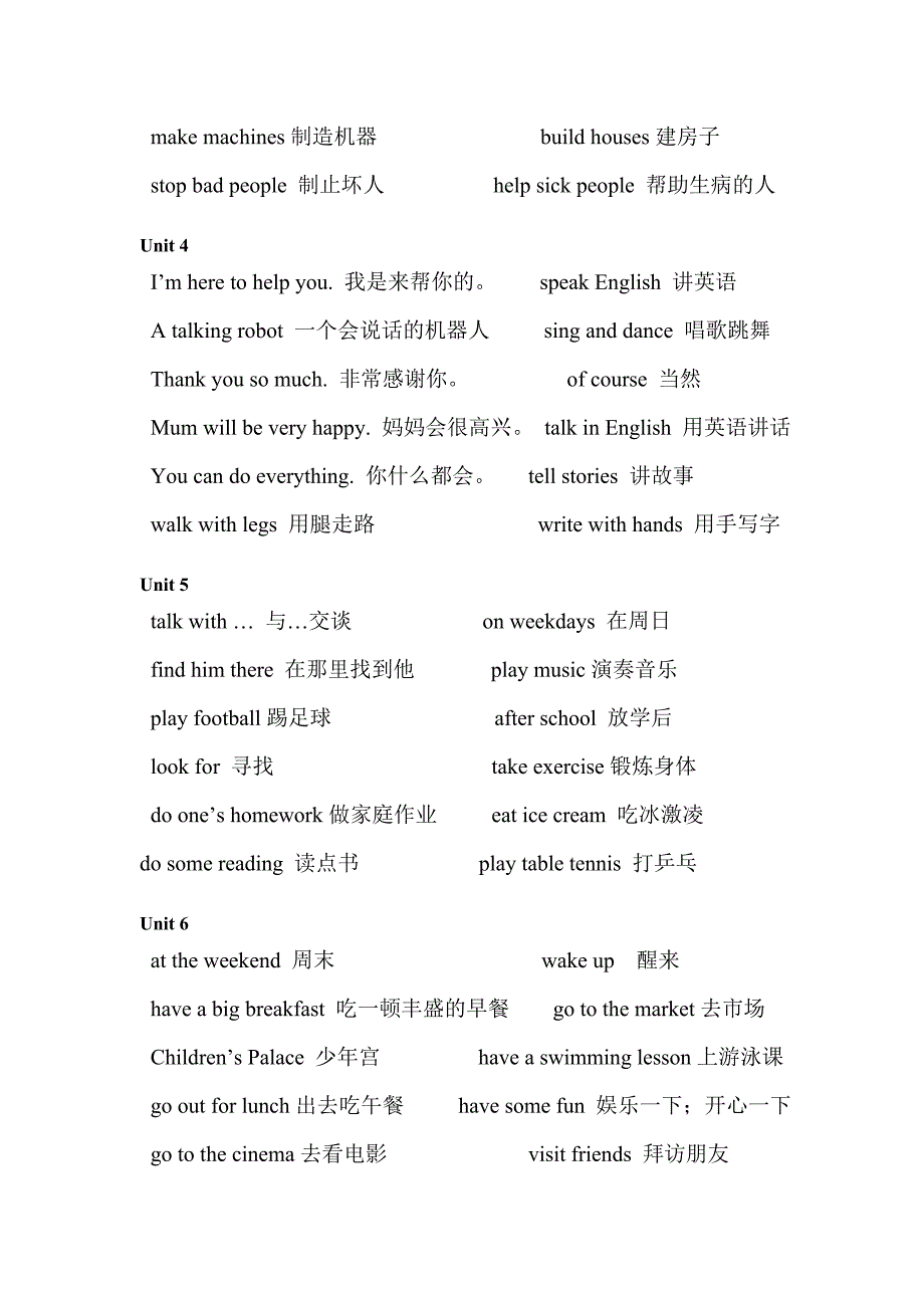 2014年五年级上册词组表.doc_第2页