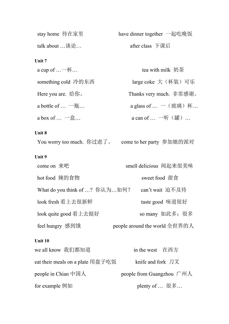 2014年五年级上册词组表.doc_第3页