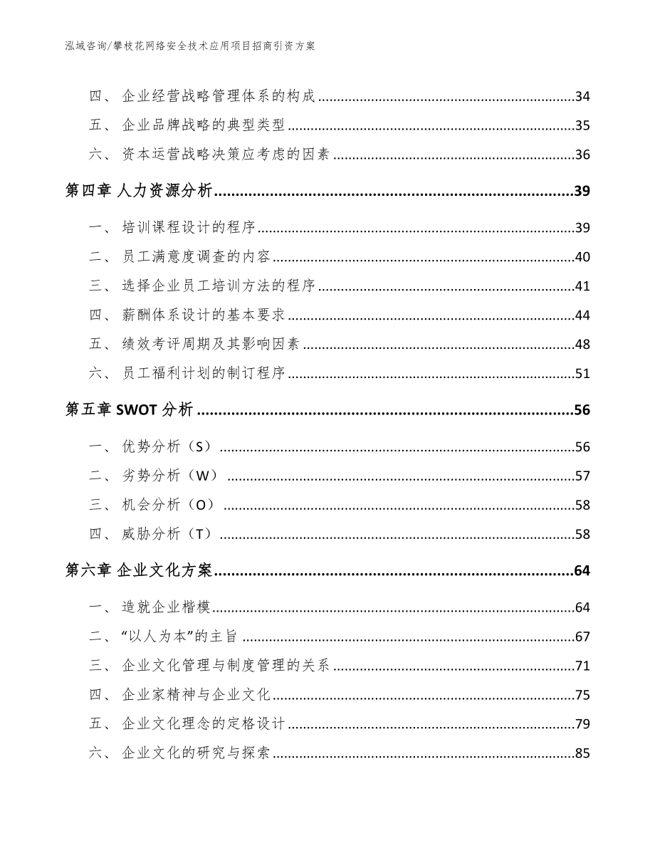 攀枝花网络安全技术应用项目招商引资方案【模板范文】_第3页