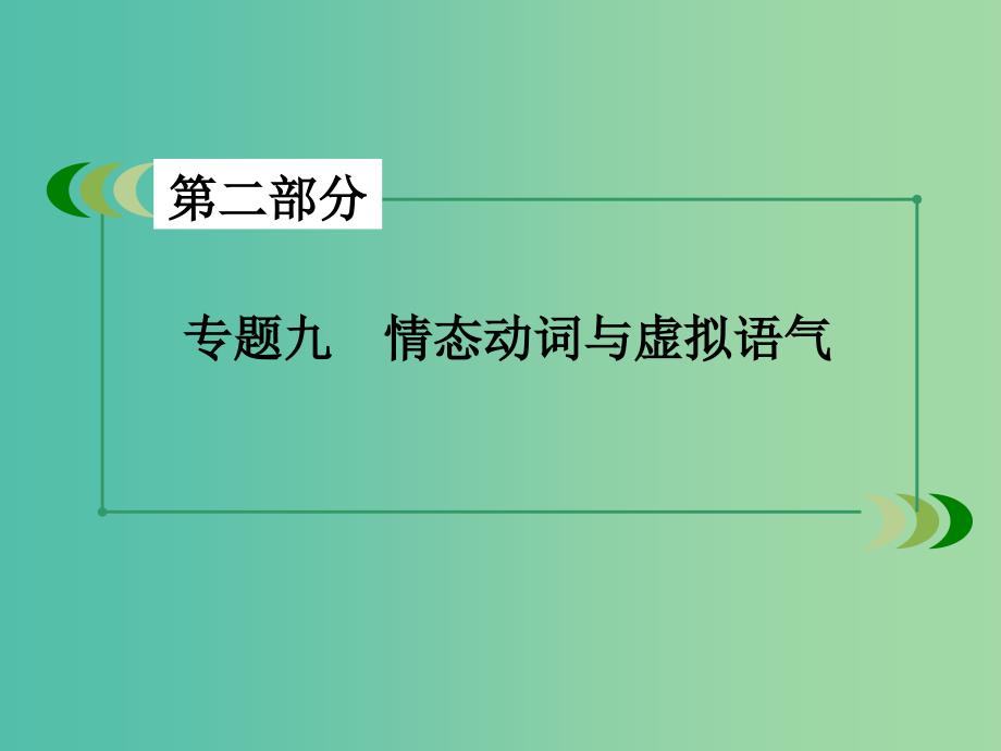 高考英语一轮复习 语法专项突破 专题9 情态动词与虚拟语气课件 新人教版.ppt_第3页