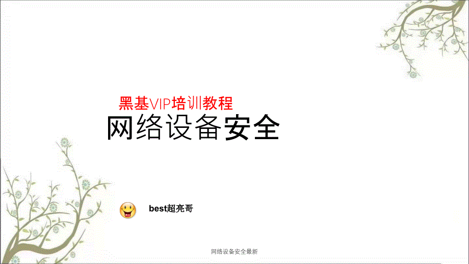 网络设备安全最新PPT课件_第1页