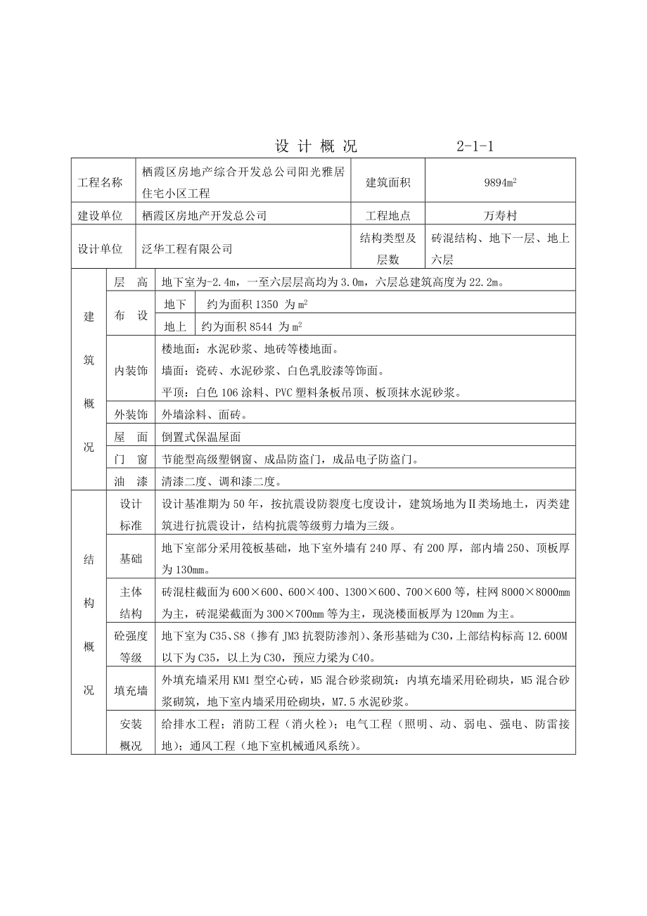 阳光雅居住宅小区施工组织设计投标文件技术标_第2页