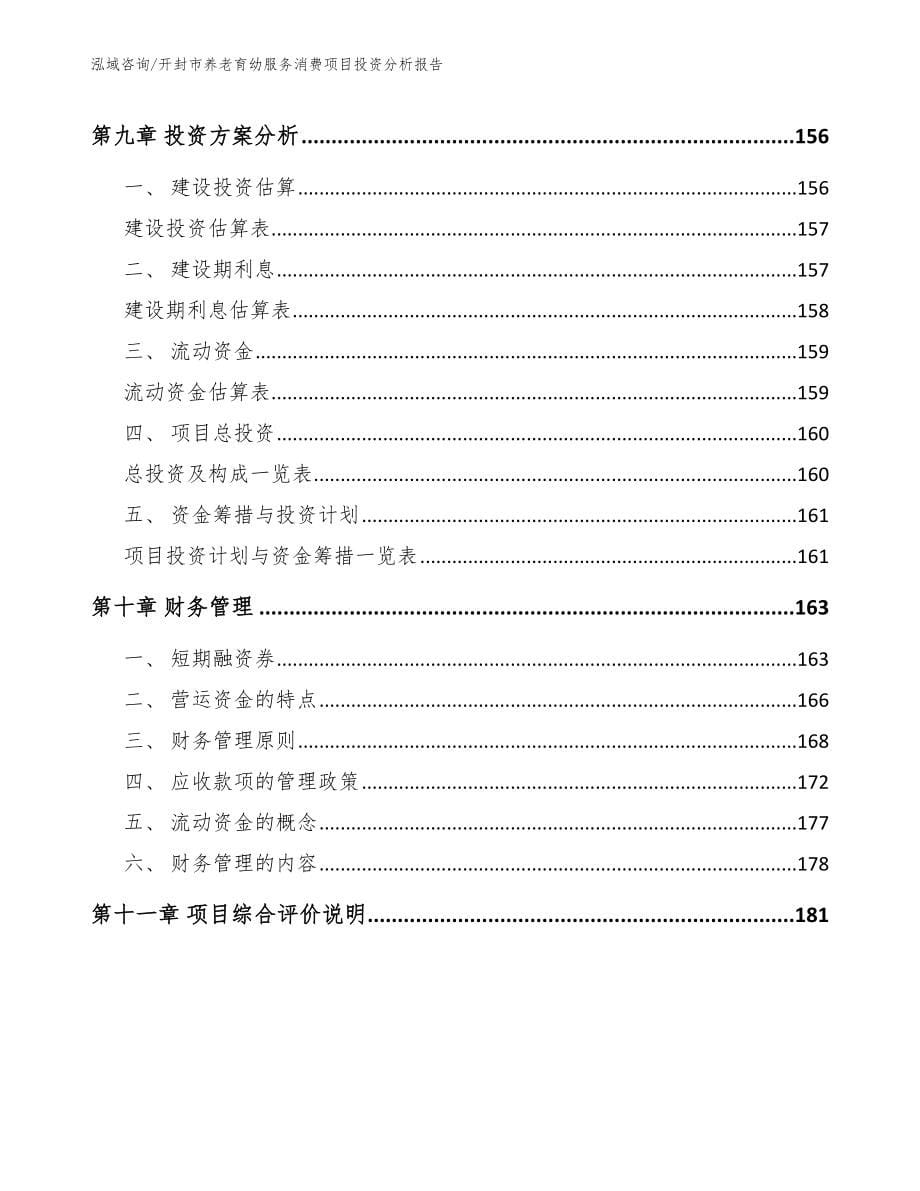 开封市养老育幼服务消费项目投资分析报告_第5页