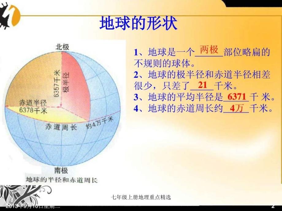 七年级上册地理重点精选课件_第2页