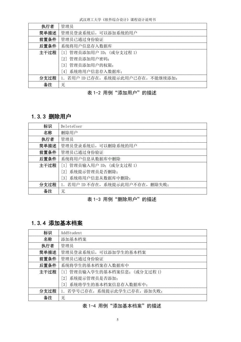 基于UML的学生档案管理系统设计_第5页