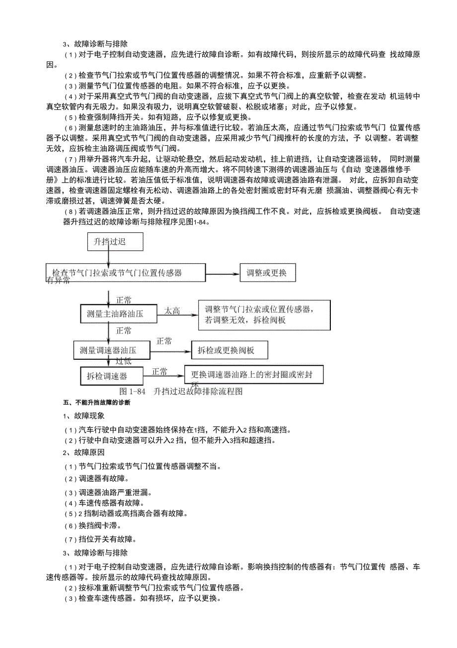 汽车自动变速器典型故障的诊断与排除_第5页