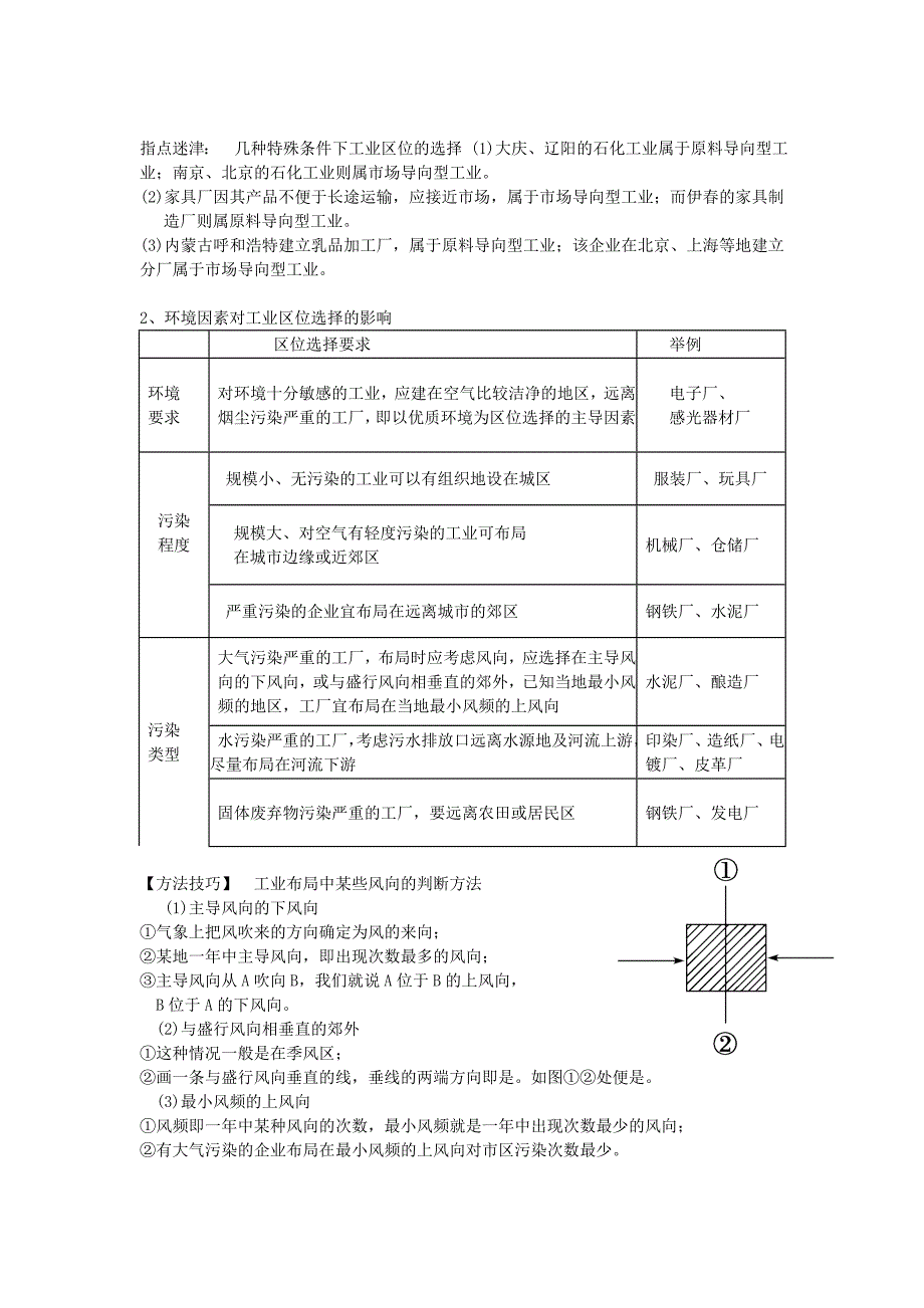 2019-2020年人教版高中地理必修二4.1《工业的区位因素与区位选择》word学案 .doc_第3页