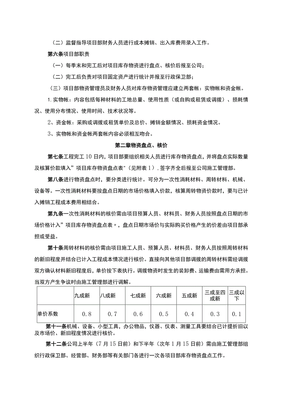 建筑企业《项目库存物资管理办法》加强物资调配与管理_第4页