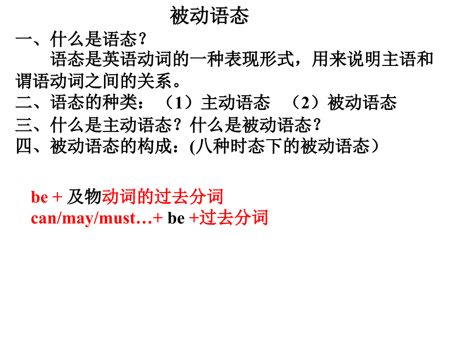 被动语态讲解和练习_第1页