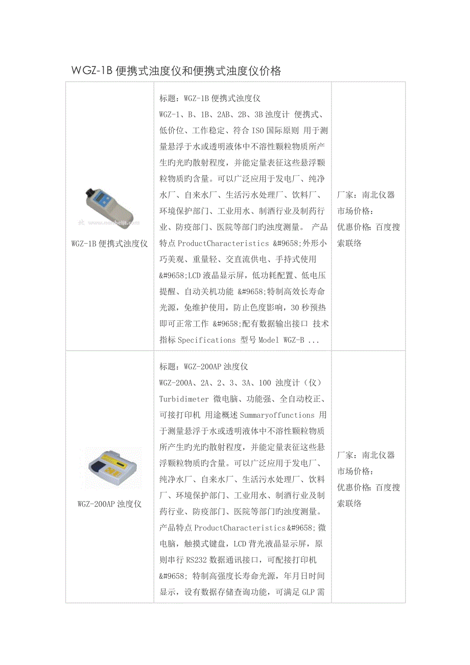 便携式浊度仪和便携式浊度仪价格_第1页