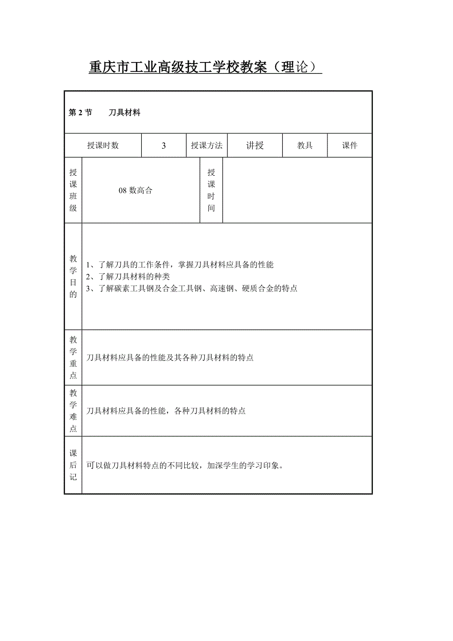 机械加工技术基础首页和教案.doc_第4页