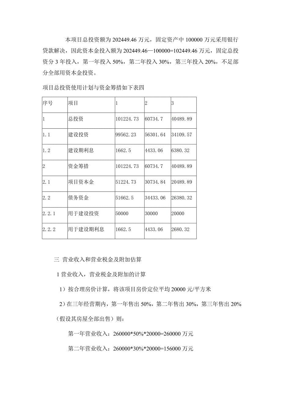 工程经济分析与决策》课程设计-某房地产开发项目财务评价.docx_第5页